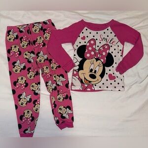 Disney Minnie Mouse 3T Pink Kids Pajama Set